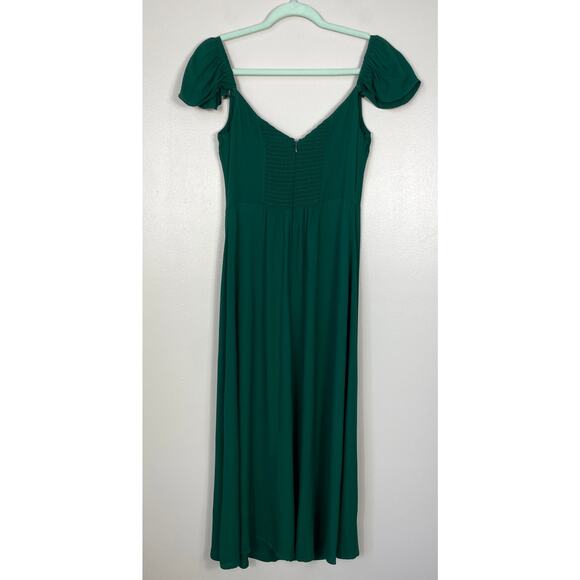 Reformation Baxley Midi Dress Emerald Green Size 8 Holiday Party Formal Wedding - Picture 10 of 16